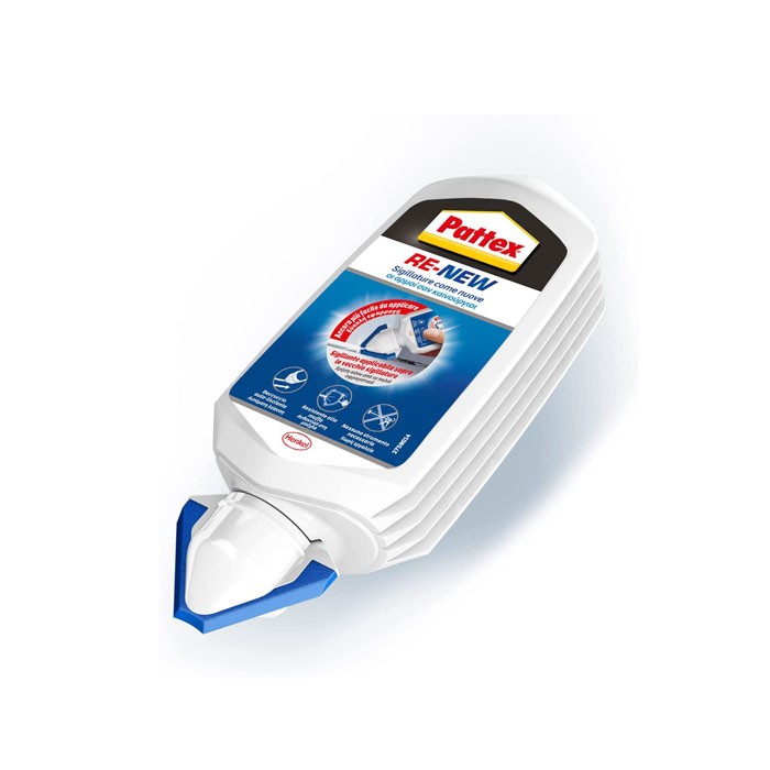 Pattex RE-NEW Bianco, Sigillante bagno e cucina per rinnovo fughe, Silicone sigillante bianco per rinnovare le fughe ed eliminare la muffa, applicazione facile, 1x80ml